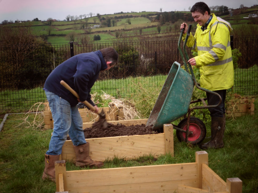 Eco Committee take delivery of new planters 
